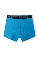 Men 3 pack boxers with logo waistband multicoloured. Bright blue fabric with a black branded waistband. Soft and durable for comfort.