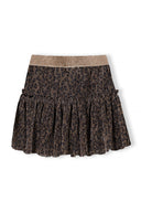 Girls sparkle pleated party skirt brown 3-14y with a tiered design, glitter detailing, and soft pleats for added movement.