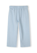 Wide leg joggers in solid blue with an elasticated waistband and side pockets.