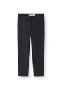 Simple black girls leggings with a comfortable stretch fit, made from soft cotton blend for everyday kids fashion.