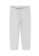 Girls light grey marl leggings with elasticated waistband, soft fabric, comfortable fit for kids and baby fashion