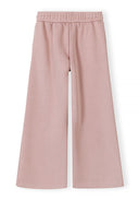 Pink wide leg joggers for girls with elasticated waist and side pockets, featuring a comfortable and stylish design