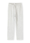 Light grey wide leg joggers for girls with elasticated waist and drawstring, soft viscose blend fabric design.
