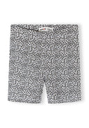 Girls black and white animal print short cycling leggings with a stylish design for kids aged 3 to 15 years