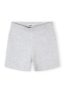 Light grey short leggings with elasticated waistband featuring a subtle textured design for comfortable kids fashion.