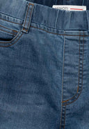 Boys denim shorts elasticated waistband light blue 3-14y, featuring a comfortable fit with an elasticated waistband and front button fastening.