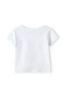 Baby short sleeve t-shirt 2 pack shoulder snaps white 0-12m, featuring a plain white back with shoulder snaps for easy dressing.