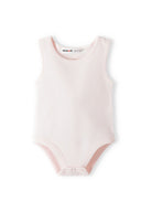 Girls vest 3 pack ditsy floral light pink 0-18m, lightweight ribbed fabric, sleeveless design for summer comfort.