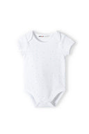 Babies short sleeve bodysuits with popper fastening light blue 0-18m. Light blue short sleeve bodysuit with breathable design and popper fastenings.  