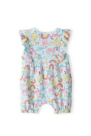 Pastel body dla dziewczynek z falbankami with unicorn pattern