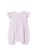 Pastel unicorn body dla dziewczynek z falbankami, lavender striped romper