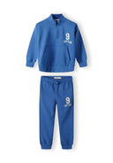 Boys half zip top with joggers cobalt blue 1-8y. Cobalt blue half zip top with kangaroo pocket and matching joggers, perfect for warmer seasons.
