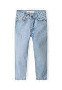 Boys light blue denim jeans with classic five-pocket design