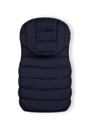 Dark navy boys padded gilet quilted with hood