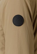 Boys parka jacket beige puffer with black mnt 97 embossed patch