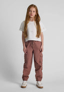Girls copper Girls cotton cargo pants elasticated waist pockets