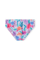 Girls bikini set floral print in light lavender with vibrant blossoms