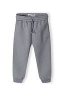 Gray girls fleece jogpant with elasticated waistband and drawstring
