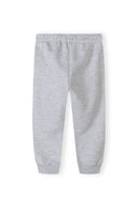 Girls fleece jogpant in gray heather with Paris embroidery