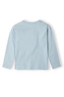 Girls long sleeve light blue New York City tee with round neckline