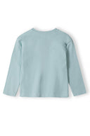 Girls long sleeve mint green t-shirt with smiley print