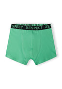 MÄ™skie bokserki z kolorowym paskiem z logo Respect in green with black waistband